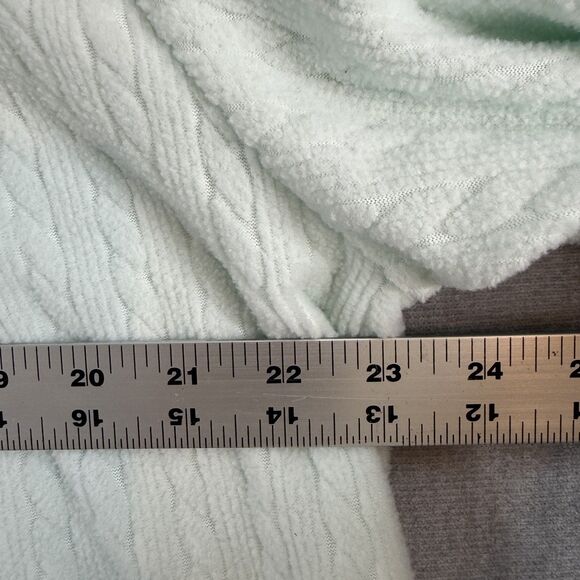 Collette Miss Elaine Robe Women XL Mint Green Fleece Snap Button Housecoat - Picture 5 of 7